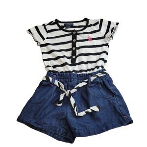US Polo stripped romper 5T